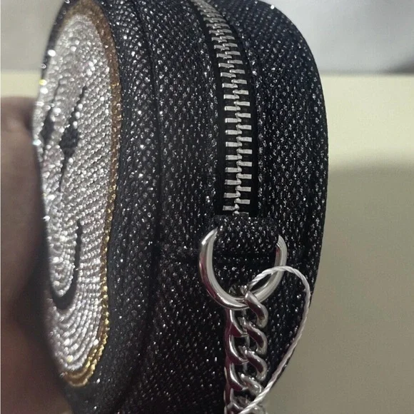 Skinny Dip London NWT Smiley Face Bag EMOJI Smile Sparkle Bling Purse - Picture 6 of 8